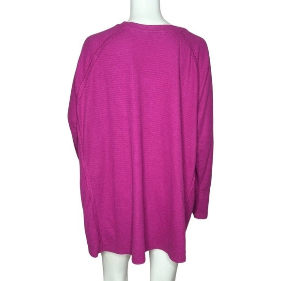 Wildfox Women’s Haley Thermal Top Purple Brushed Long Sleeved V-Neck Size XXL - Picture 4 of 7